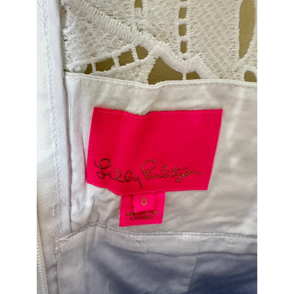 LILLY PULITZER Sandi Stretch Shift Dress Periwinkle Blue Sz 0 $248 {3R7} - Picture 5 of 7